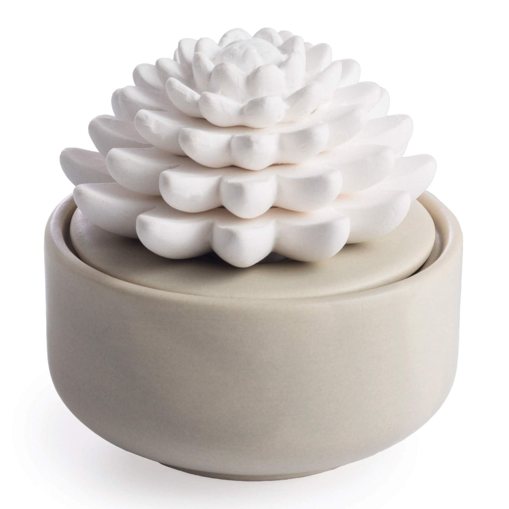 Airomé White Succulent Porcelain Passive Diffuser – full product view