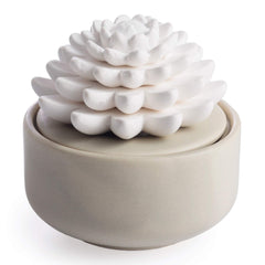 Airomé White Succulent Porcelain Passive Diffuser – full product view