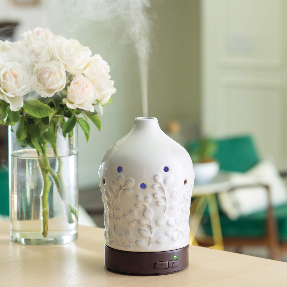 Airome Willow diffuser in a home setting with auto shut-off feature