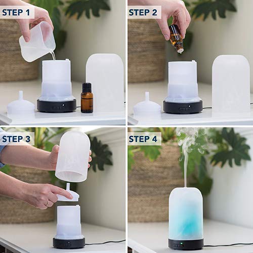 Includes decorative sleeve, measuring cup, and 5-foot power cord for Airome Obsidian diffuser