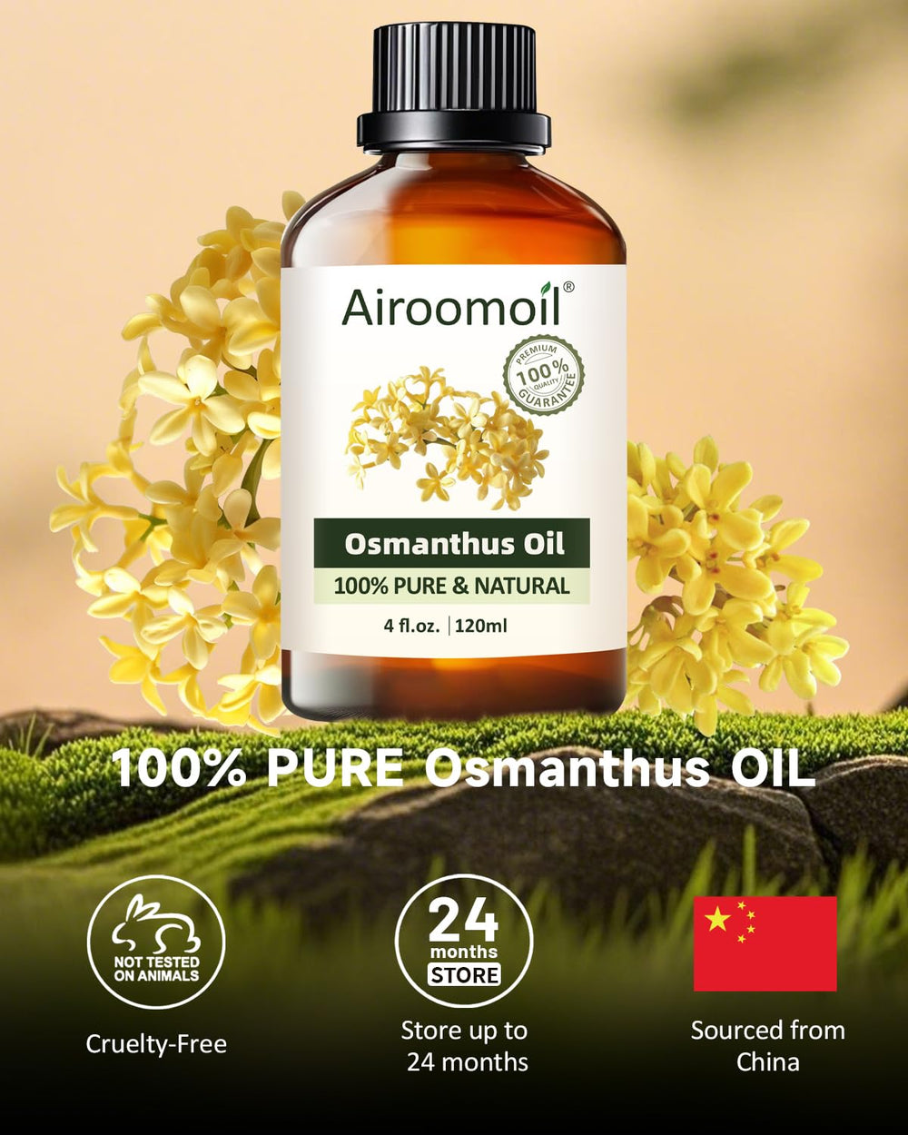 Diffuser with Osmanthus essential oil releasing floral aroma