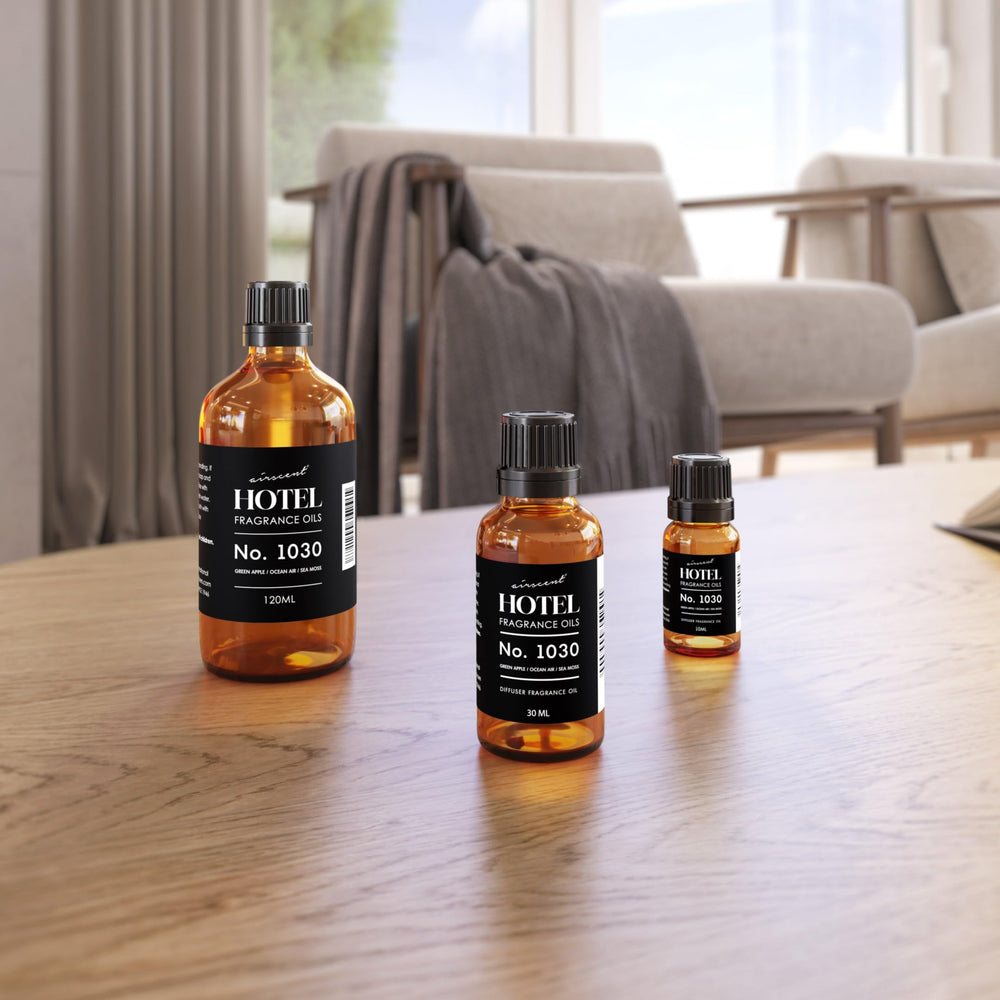 AirScent Hotel Diffuser Oil 1030 used in crafting projects like candles and soaps.