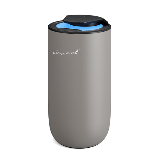 AirScent Mini Waterless Diffuser - silver finish, front view