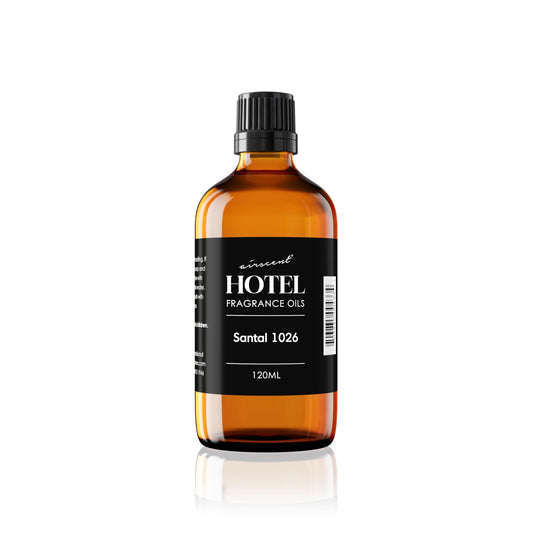 AirScent Santal Diffuser Oil No. 1026 front view in a 120 mL glass bottle with dropper
