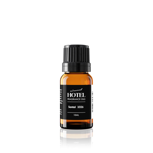 Front view of AirScent Santal Diffuser Oil No. 1026 in a 10 mL glass bottle with dropper
