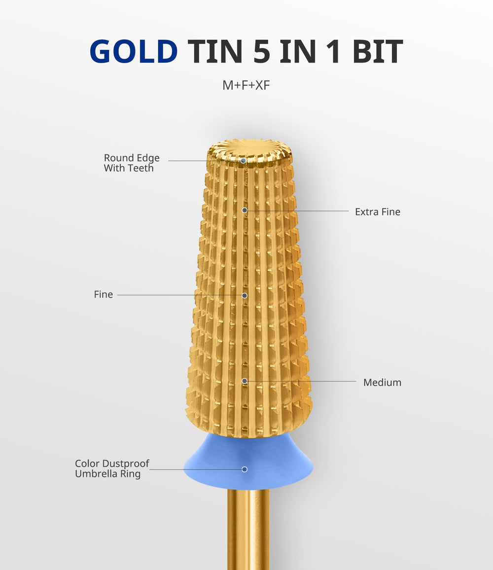 AIRSEE 5-in-1 bit straight groove teeth for efficient work
