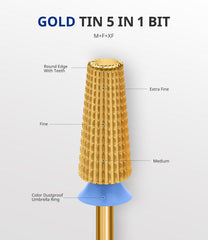 AIRSEE 5-in-1 bit straight groove teeth for efficient work