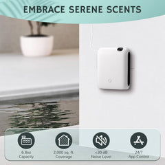 Airthereal 200ml capacity diffuser closeup highlighting long-lasting fragrance release.
