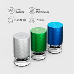 Airversa diffuser shown in car cup holder for on-the-go scent