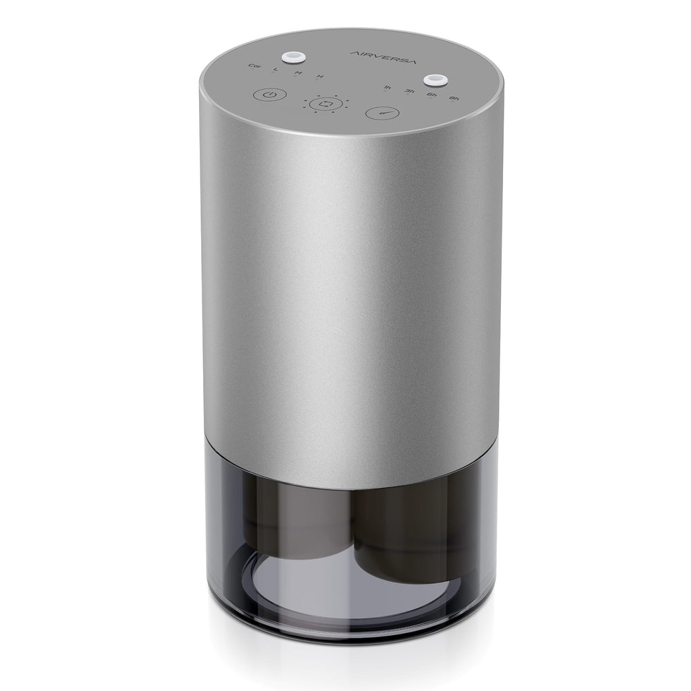 Airversa dual-nozzle waterless diffuser in Space Gray, front view