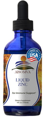 AISOMVA Liquid Zinc Drops bottle on white background