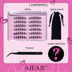 AJEAJE pre-glued 3D lash clusters offer easy, mess-free application.