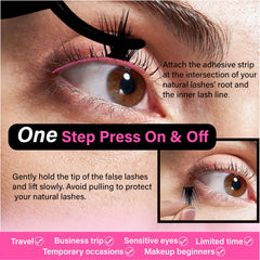 AJEAJE randomization lash clusters create balanced, varied volume across both eyes.