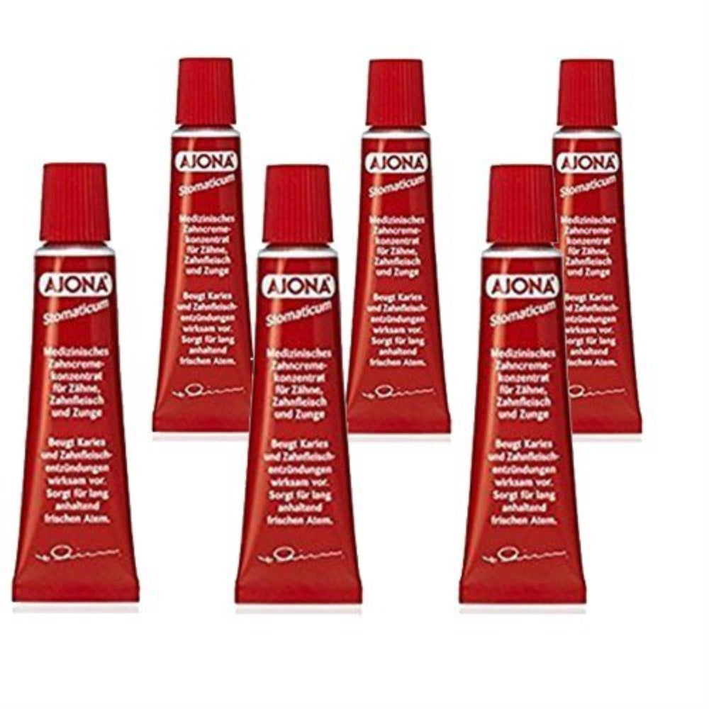 Ajona Stomatikum Toothpaste 25ml Pack of 6 tubes, German origin