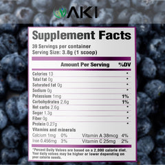 Close-up of Haskap berry extract powder texture