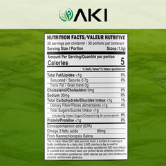 Close-up of AKI Marine Phytoplankton Powder container and label