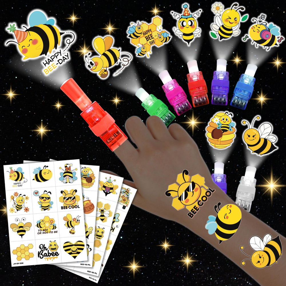 AKRMABEUP bee party LED finger lights glow for kids' celebrations