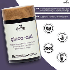 Close-up of Gluco Support bottle label