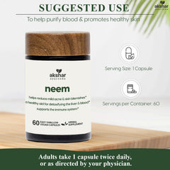 Close-up of Neem Leaf Powder and Neem Extract for capsules