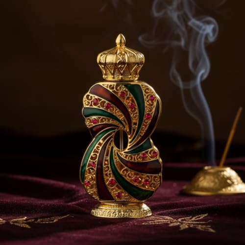 Unisex Tanasuk amber-vanilla attar bottle with amber liquid
