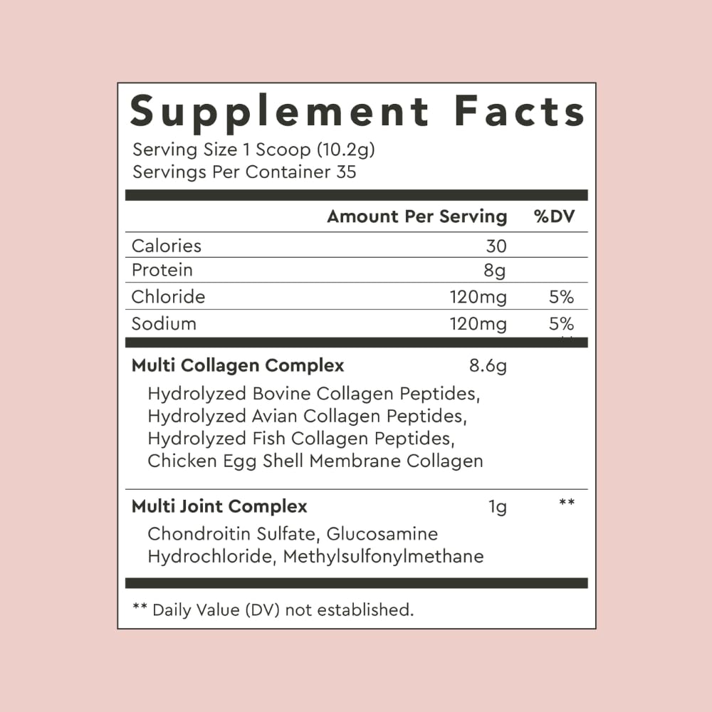 MSM Glucosamine and Chondroitin blend with collagen powder