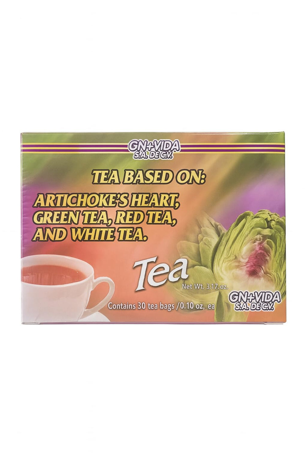 Alcachovida Artichoke Tea box front view with 30 bags