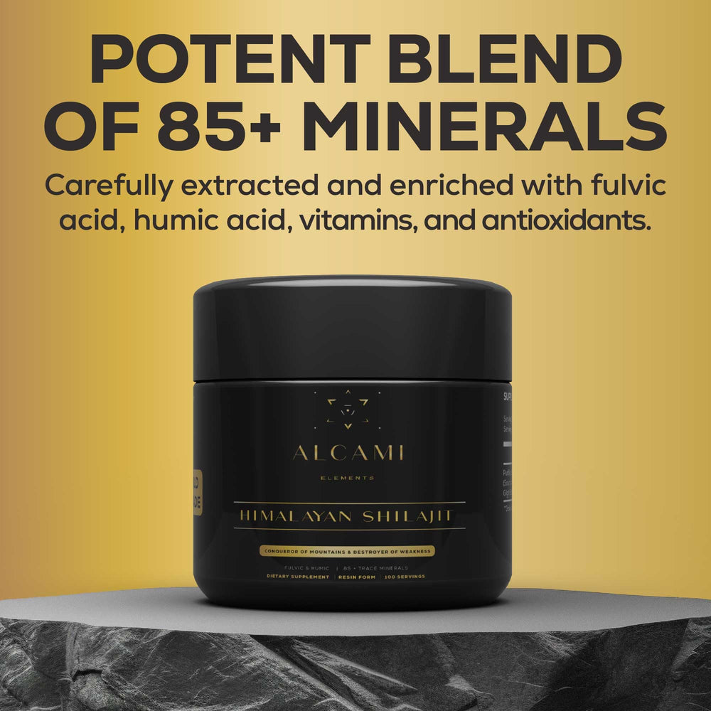 Graphic showing fulvic acid content in shilajit