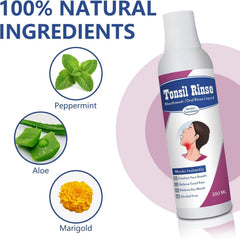 Alcohol-free label and ingredients on bottle
