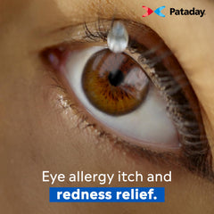 Alcon Pataday box packaging emphasizes doctor-prescribed ingredient and allergen relief benefits.