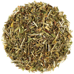 Organic alfalfa Medicago sativa loose leaf 100g – front view