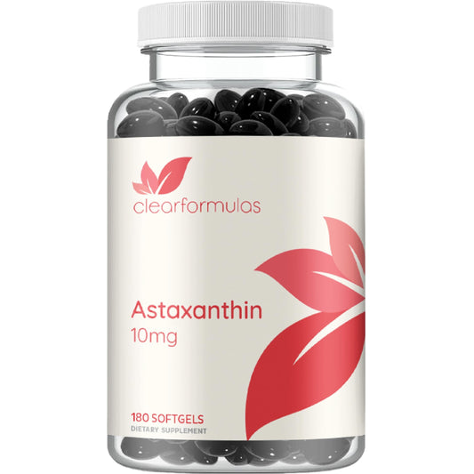 Algae-based astaxanthin supplement bottle
