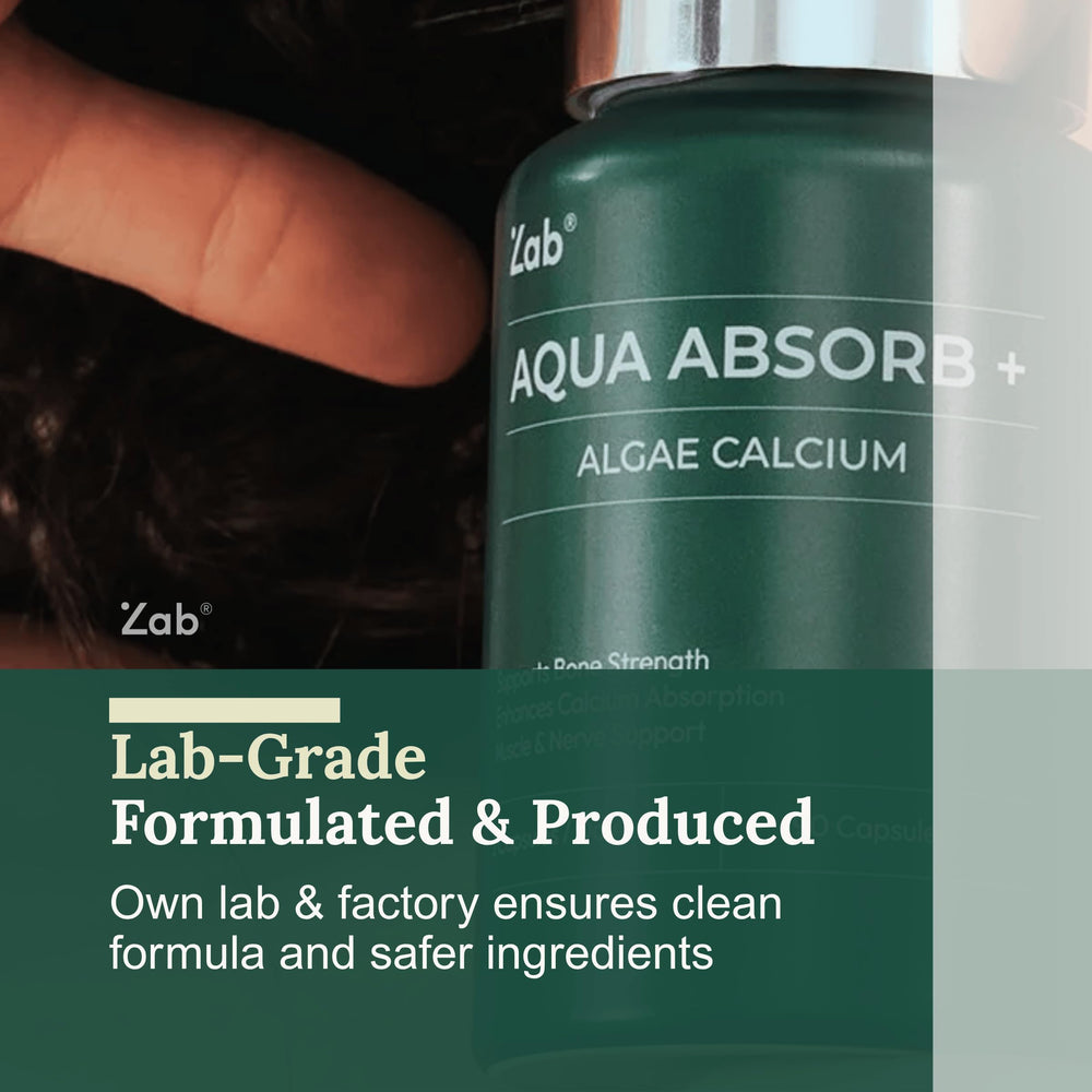 Product packaging and bottle of Algae Calcium supplement