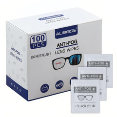Box of ALIBEISS Anti-Fog Lens Wipes 100 Pack