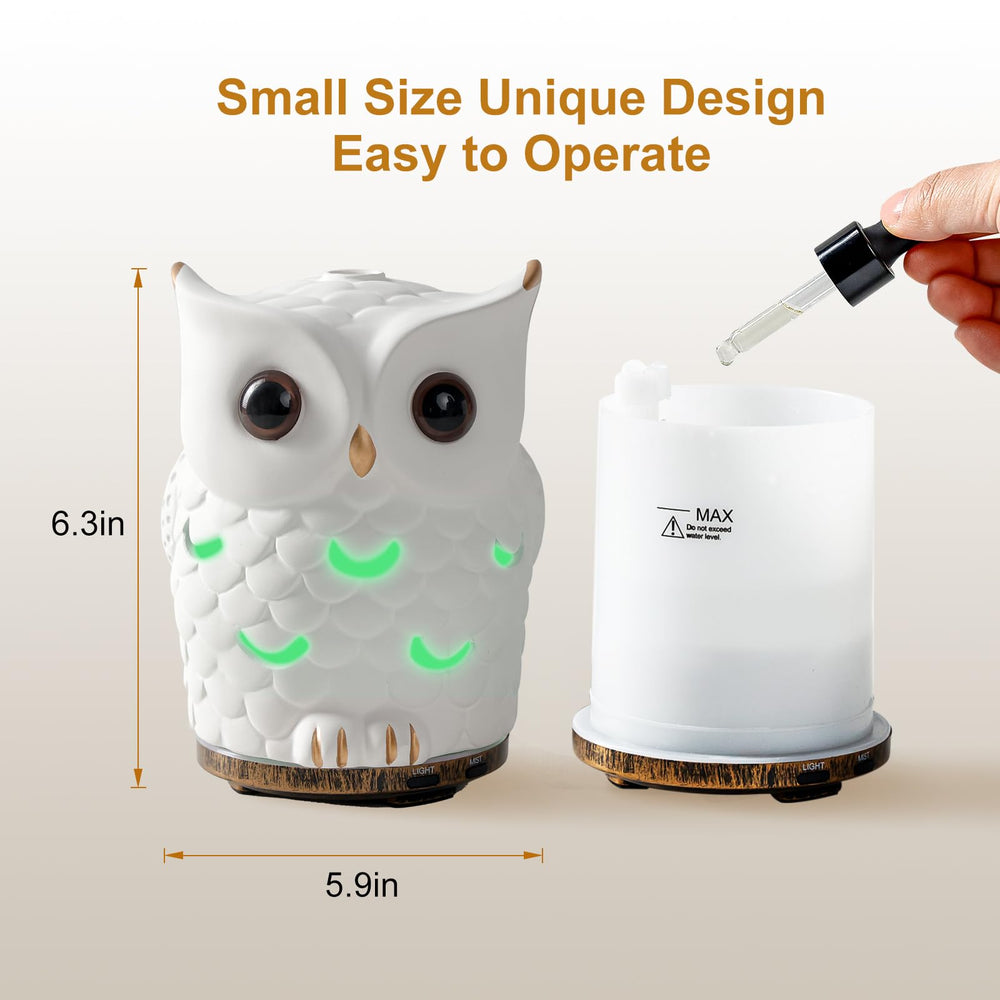 Diffuser displaying 7 color LED lights