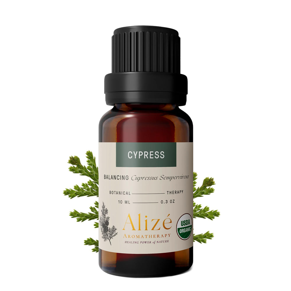 Alizé Aromatherapy Cypress Essential Oil 10ml bottle – front view