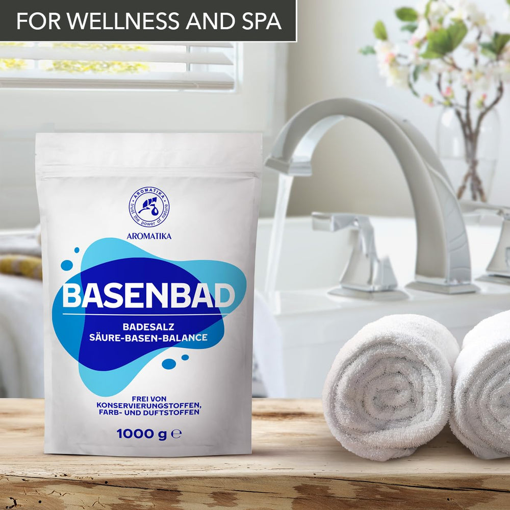 Relaxing spa-like setting with the alkaline bath soak