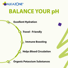 Infographic-style shot illustrating yields up to 10 gallons of alkaline water