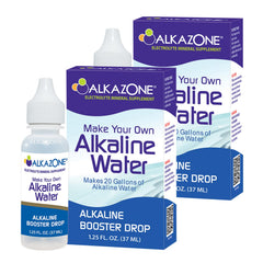 Front view of Alkazone Alkaline Booster Drop 1.25 oz bottle