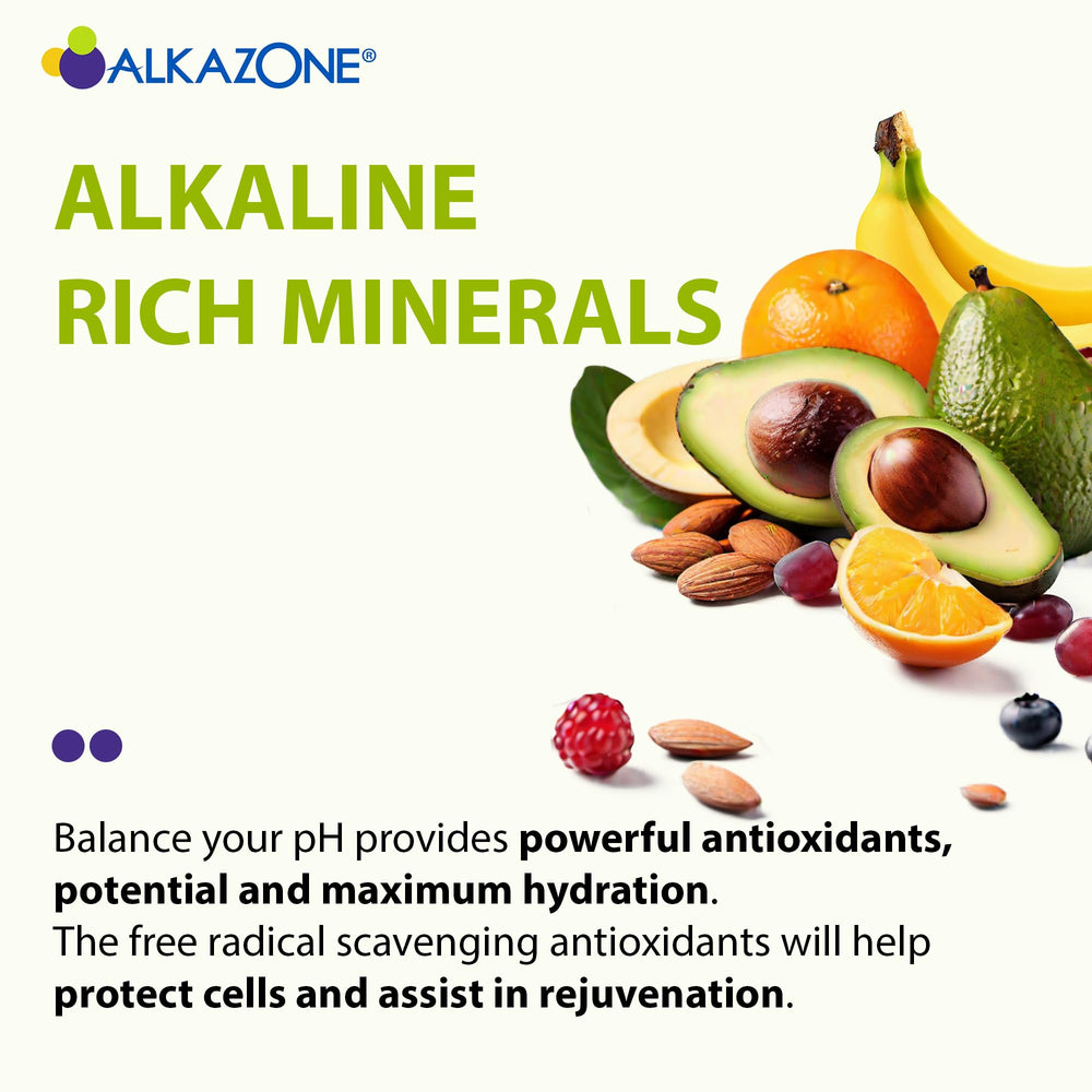 Illustration of antioxidant minerals and alkaline water