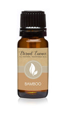 Amber glass 10ml bottle of All Natural Fragrance Oil Bamboo with black cap