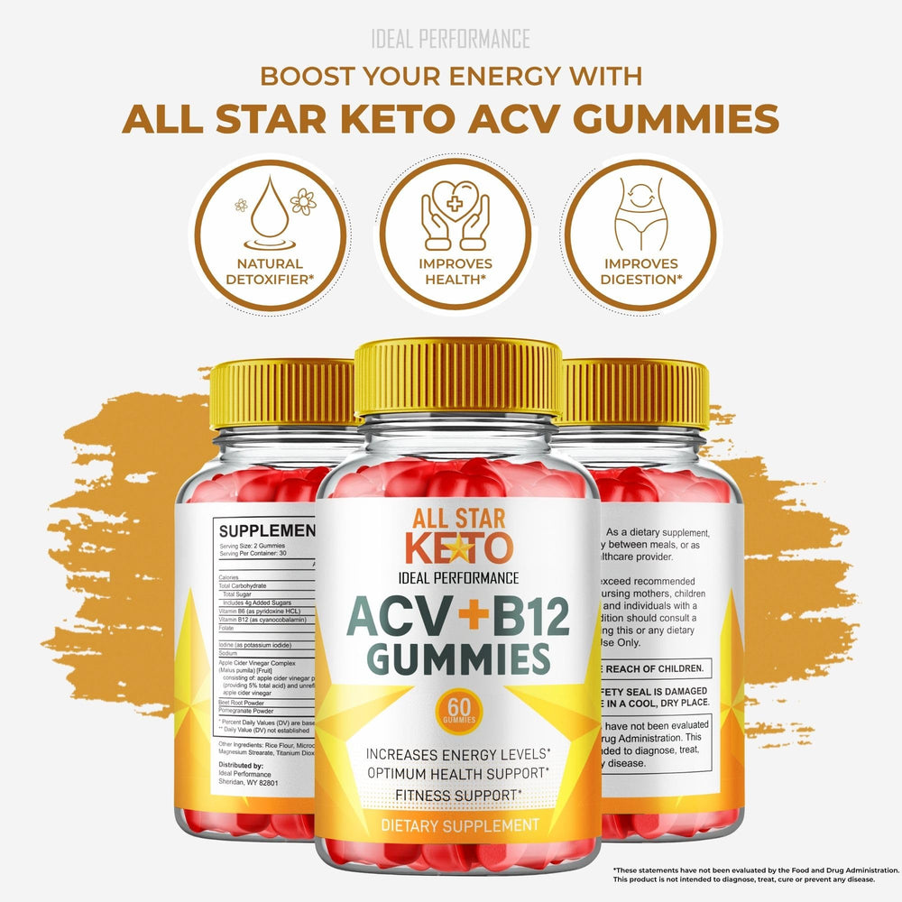 Product shot of All Star Keto Gummies in blister pack