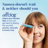 Allclair nausea-relief-inhaler-compact-size showcases a pocket-friendly design for on-the-go relief.