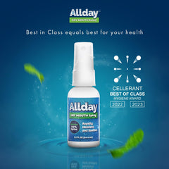 Back view of Allday Dry Mouth Spray Pack of 2