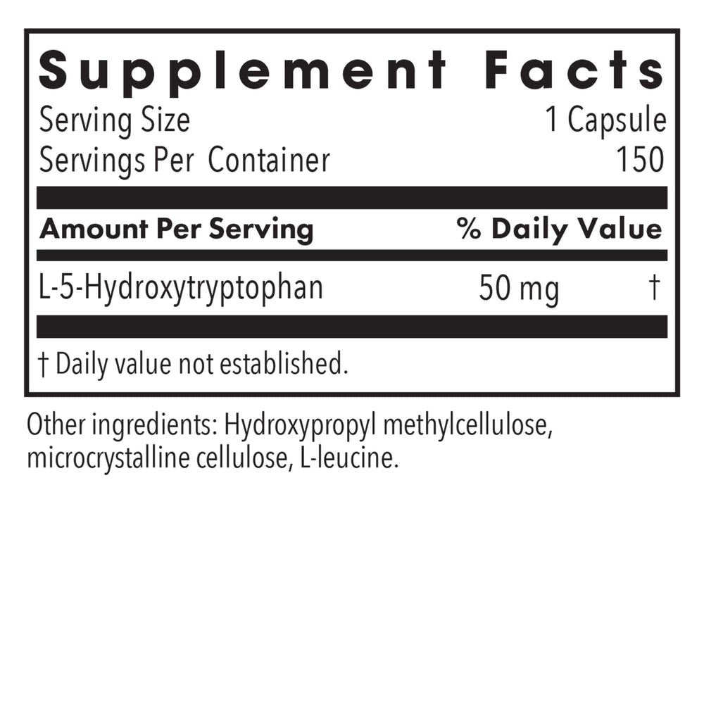 5-HTP 50mg vegetarian capsules close-up