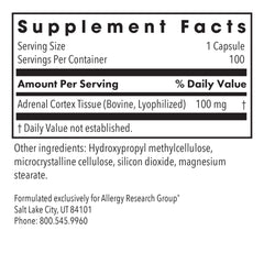 Adrenal Cortex Support bottle close-up with label