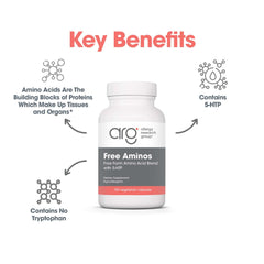 Supplement facts panel highlighting amino acids