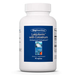 Allergy Research Group Laktoferrin with Colostrum bottle and capsules