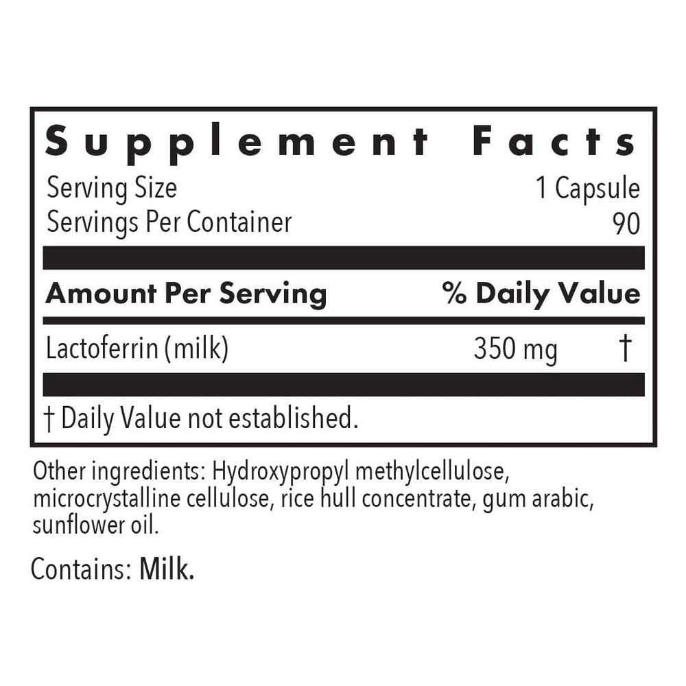Laktoferrin 350mg capsules packaging