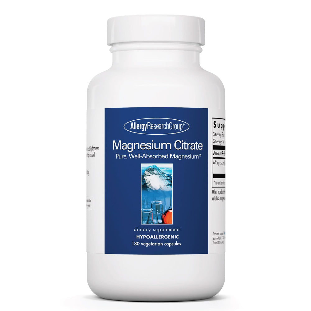 Allergy Research Group Magnesium Citrate bottle label