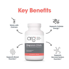 Magnesium citrate capsules promoting calm and sleep